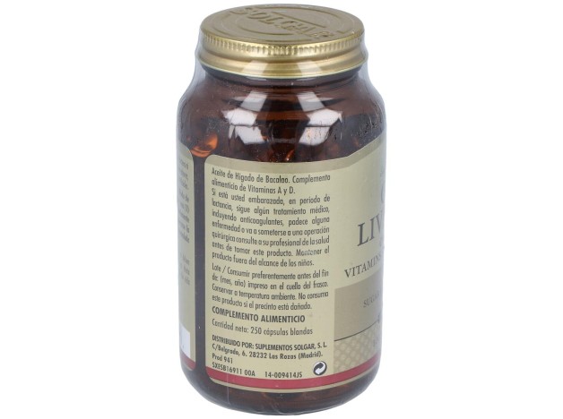 Aceite Higado De Bacalao (Uno Al Dia)250Cap.Blanda