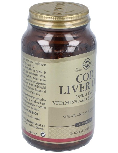 Aceite Higado De Bacalao (Uno Al Dia)250Cap.Blanda