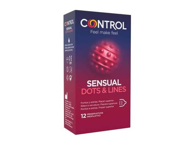 Control Sensual Dots %26 Lines Preservativo...