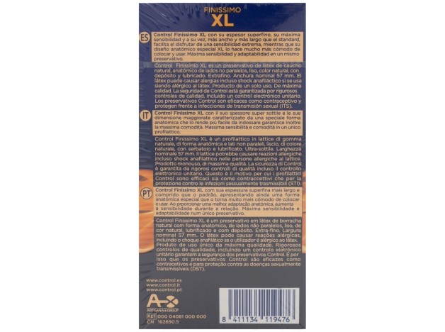 Control Adapta Xl Finissimo, 12 Uds