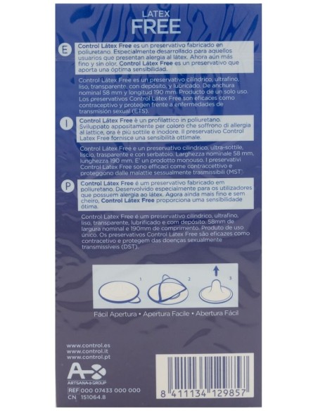 Control Latex Free, 5 Uds