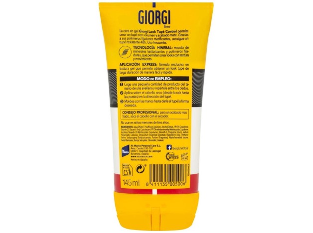 Giorgi Fijación Y Textura Cera Gel Look Tupe 145Ml