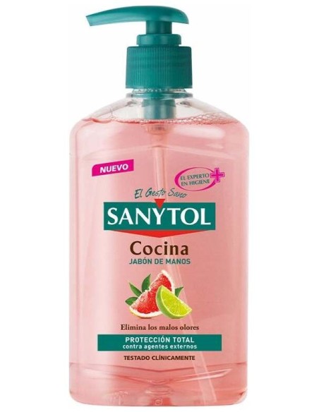 Sanytol Antibacterias Jabón Manos Cocina Dosificador 250Ml