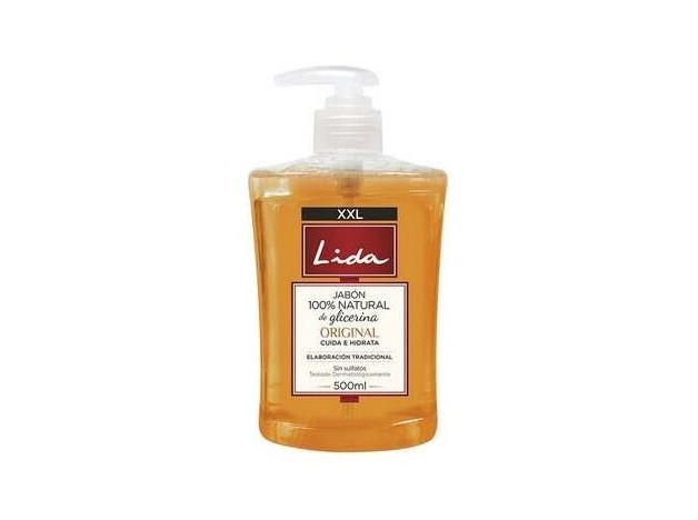 Lida Jabón 100% Natural Manos Glicerina 500Ml