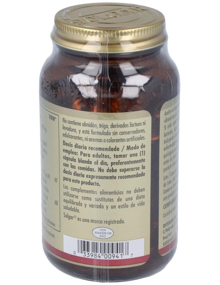 Aceite Higado De Bacalao (Uno Al Dia)250Cap.Blanda
