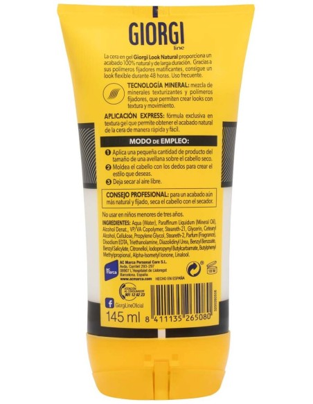 Giorgi Fijación Y Textura Cera Gel Look Natural Nº4 145Ml