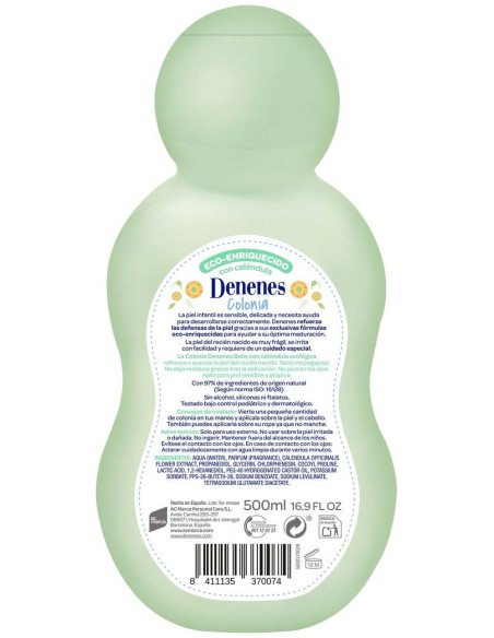 Denenes Naturals Colonia Refrescante 500 Ml