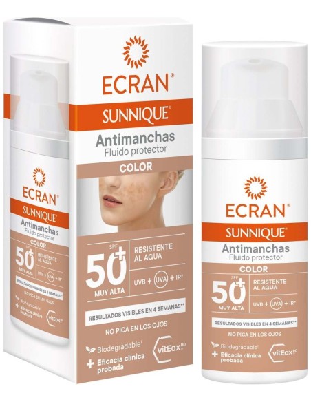 Ecran Sunnique Fluido Antimanchas Color Spf50+ 50Ml