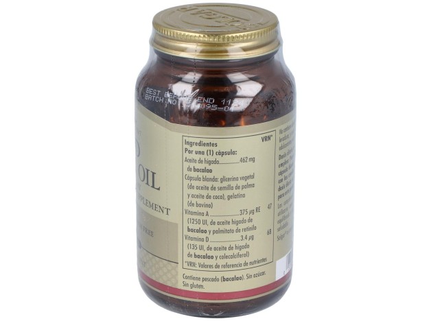 Aceite Higado De Bacalao (Uno Al Dia)250Cap.Blanda