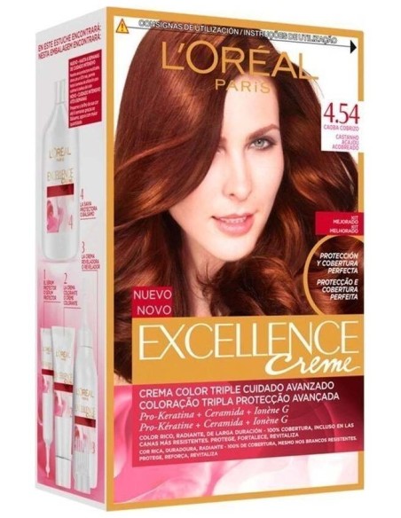 L'Oreal Set Excellence Creme Tint 454 Auburn Auburn Cobrizo