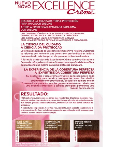 L'Oreal Set Excellence Creme Tint 454 Auburn Auburn Cobrizo