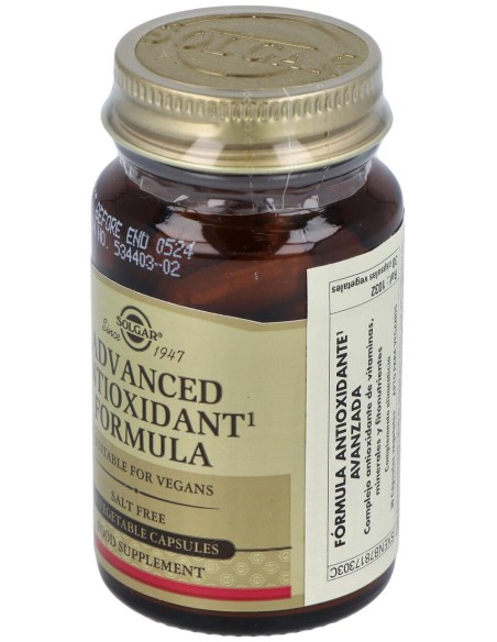Solgar Fórmula Antioxidante Avanzada 30Caps