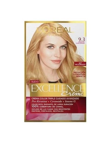 L'Oreal Set Excellence Creme Hair Color 93-Light Golden Light Blonde