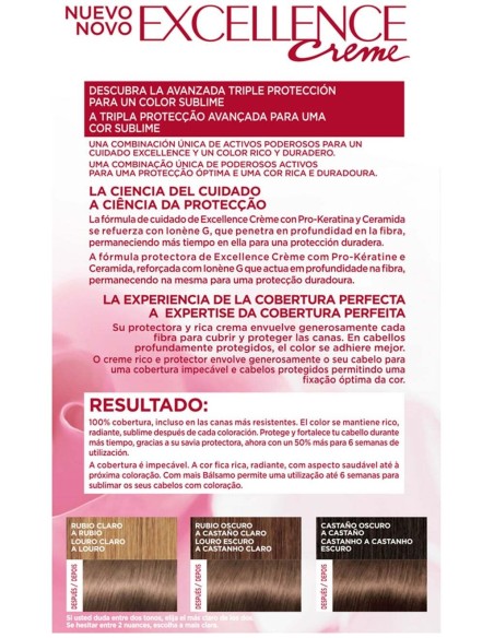 Excellence Creme Tinte 6,1 Rubio Oscuro Ceniza 192 Ml