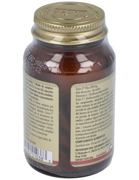 Ester-C® Plus 500Mg Cápsulas Vegetales 50 U