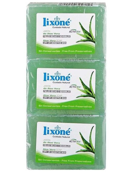 Aloe Vera Jabón Piel Seca O Sensible 3 X 125 Gr