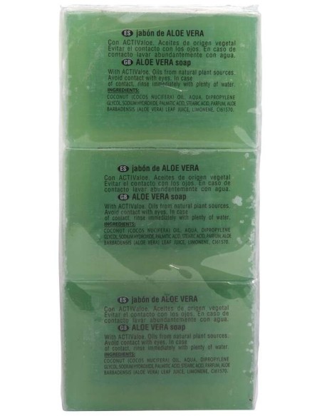 Aloe Vera Jabón Piel Seca O Sensible 3 X 125 Gr