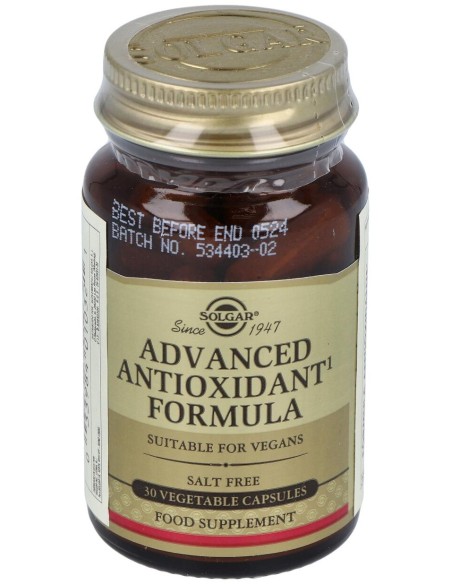 Solgar Fórmula Antioxidante Avanzada 30Caps