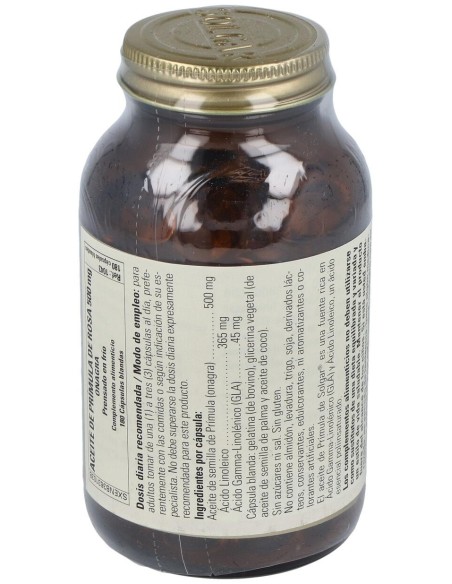Solgar Aceite De Prímula De Rosa 500Mg 180 Perlas