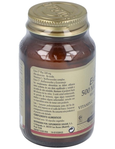 Ester-C® Plus 500Mg Cápsulas Vegetales 50 U