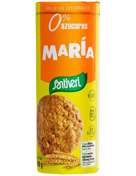 Santiveri Galletas María Integrales Sin Azúcar, 190 G