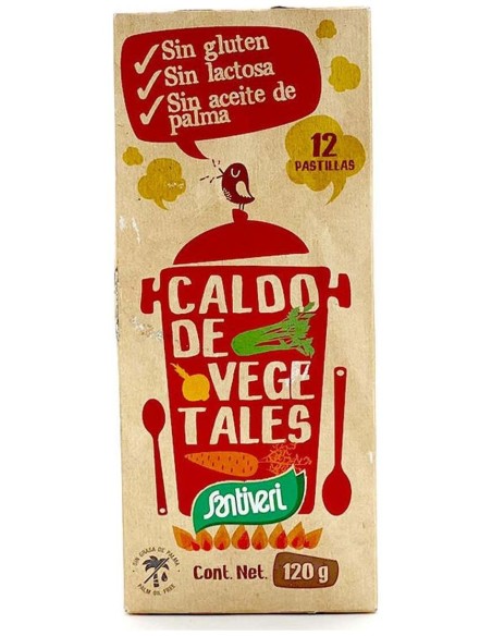 Santiveri Caldo Vegetal Sin Gluten Sin Lactosa 12Uds