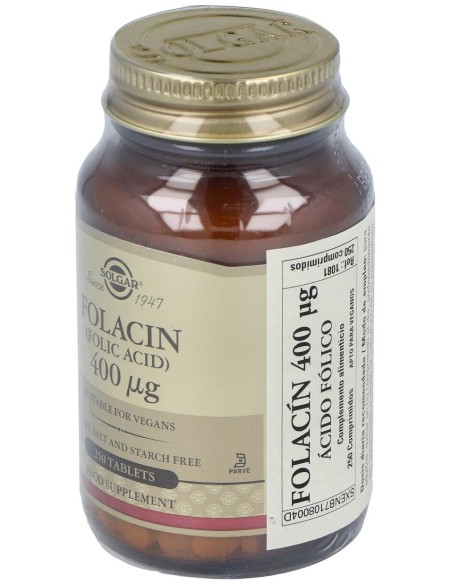 Acido Folico 400Mcg. (Folacin) 250Comp