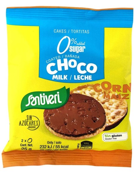 Santiveri Tortitas De Maiz Choco Con Leche Sin Azucar Bio 25G