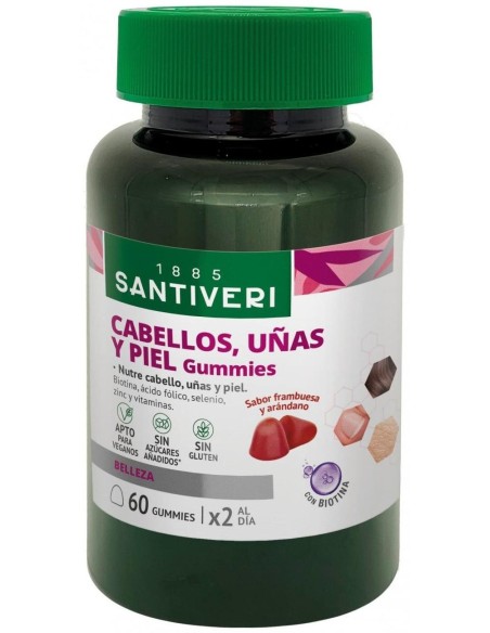 Santiveri Cabellos Uñas Piel Gummies 60Uds