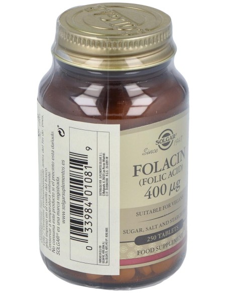 Acido Folico 400Mcg. (Folacin) 250Comp