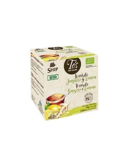 Ship Té Verde Jengibre Limon Pirámide 15 Sobres
