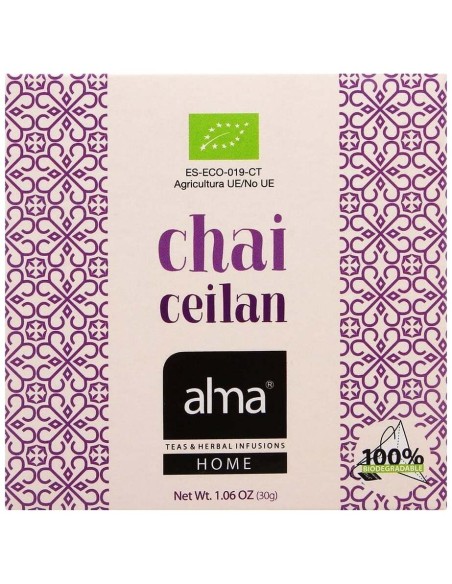 Te Ceilan Chai Infusion 15Piramides. Eco Vegan