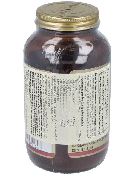 Solgar Huile De Lin Press?E ? Froid 1250Mg 100 G?Lules