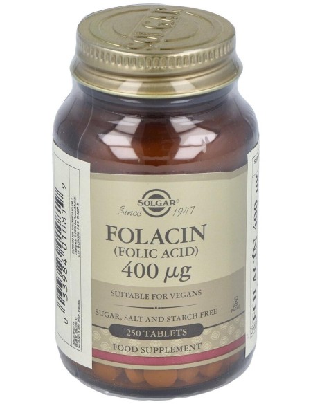 Acido Folico 400Mcg. (Folacin) 250Comp