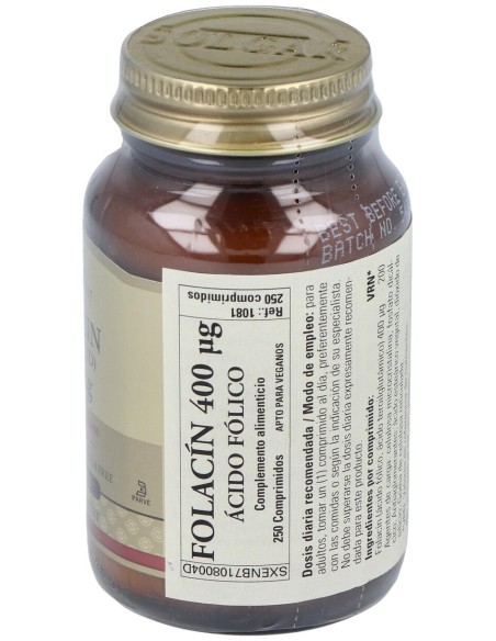 Acido Folico 400Mcg. (Folacin) 250Comp