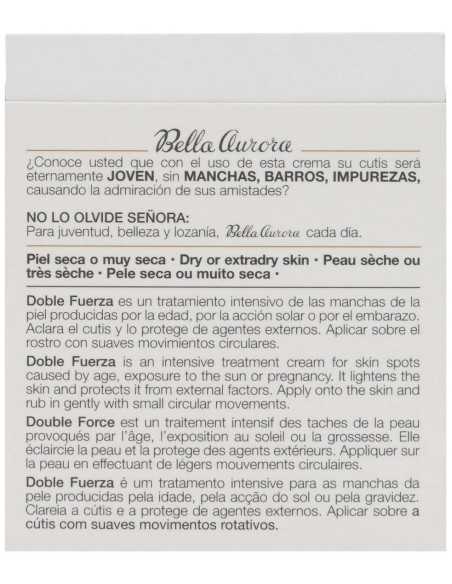 Doble Fuerza Crema Anti-Manchas, Antimanchas Bella Aurora - Perfumes Club