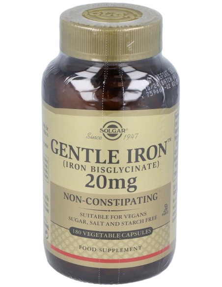 Solgar Hierro Gentle 20Mg Hierro Bisglicinato 180Vcaps