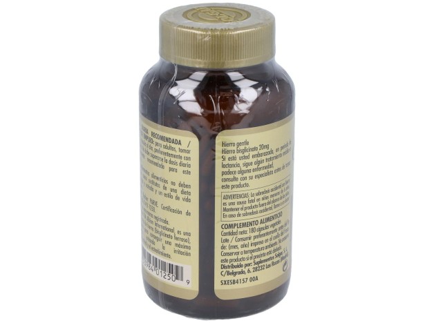 Solgar Hierro Gentle 20Mg Hierro Bisglicinato...