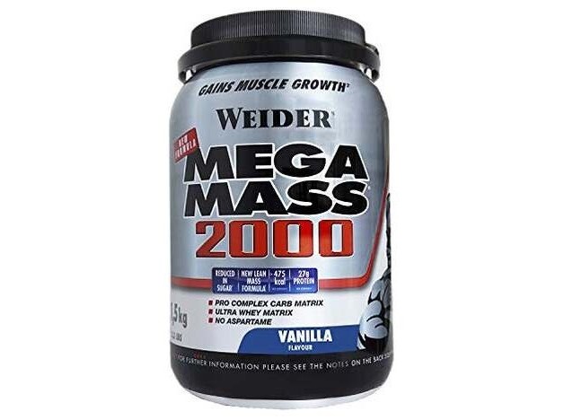 Weider Mega Mass 2000 Vainilla 1,5Kg.