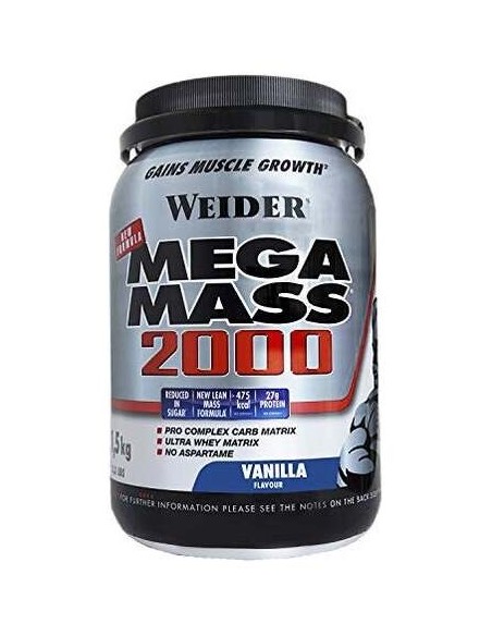Weider Mega Mass 2000 Vainilla 1,5Kg.
