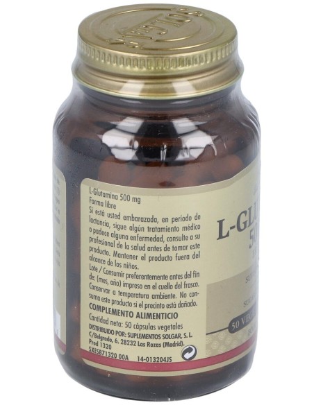 Solgar L-Glutamina 500Mg 50Vcaps