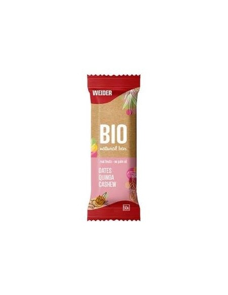 Weider Bio Natural Bar Barritas Datil Quinoa Anacardo 20Uds