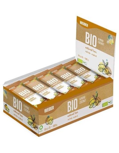 Weider Bio Natural Bar Barritas Almendra Coco 20X50G