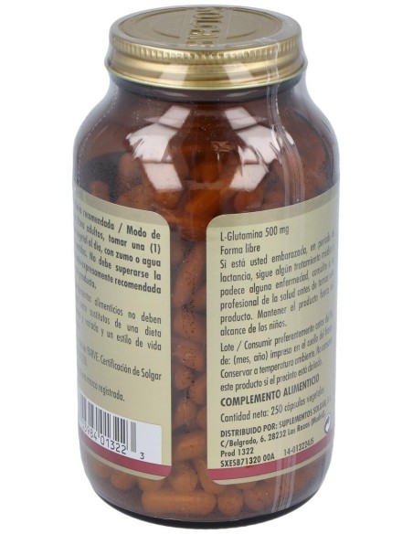 Solgar L-Glutamina 500Mg 250Vcaps