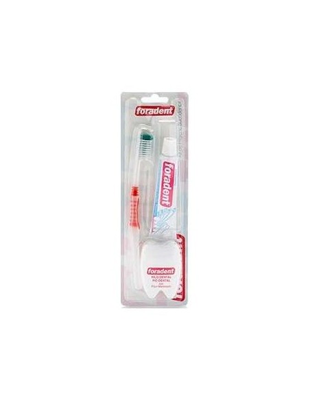 Foradent Travel Plus 3 En 1 Cepillo + Seda Dental + Crema Dental 5Ml