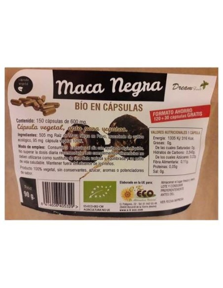 Dream Foods Maca Negra Eco 150Caps