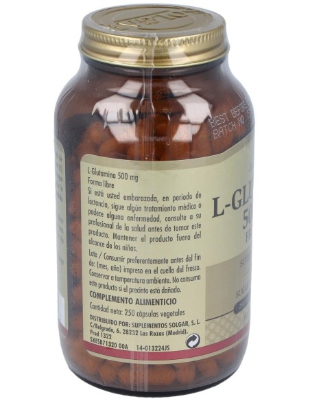 Solgar L-Glutamina 500Mg 250Vcaps