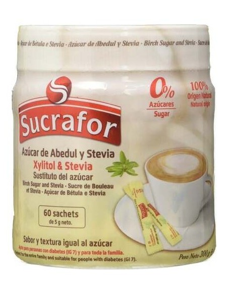 Sucrafor (Azucar De Abedul Y Stevia) 60Sbrs.