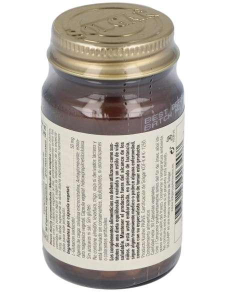 Solgar L-Glutation 50 Mg 30 Vegicaps