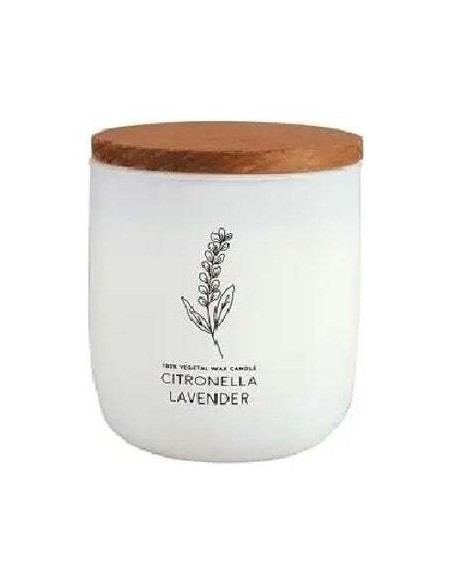 Cerabella Vela Vaso Blanco Citvasv Citronela Lavanda 7X9Cm 1Ud